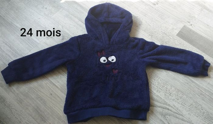 Pull moumoute bleu