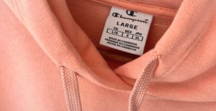 pull crop top à capuche, Champion, rose clair - taille L 🌸 - photo numéro 6