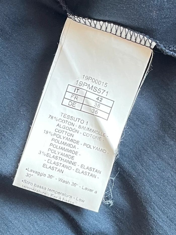 Robe sans manches Anna Seravalli – coupe trapèze graphique noir & bleu royal - photo numéro 5