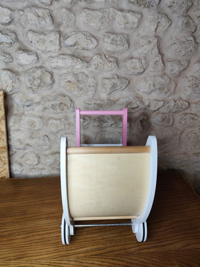 Landau en bois – Chariot de marche stable pour bébé - photo numéro 6