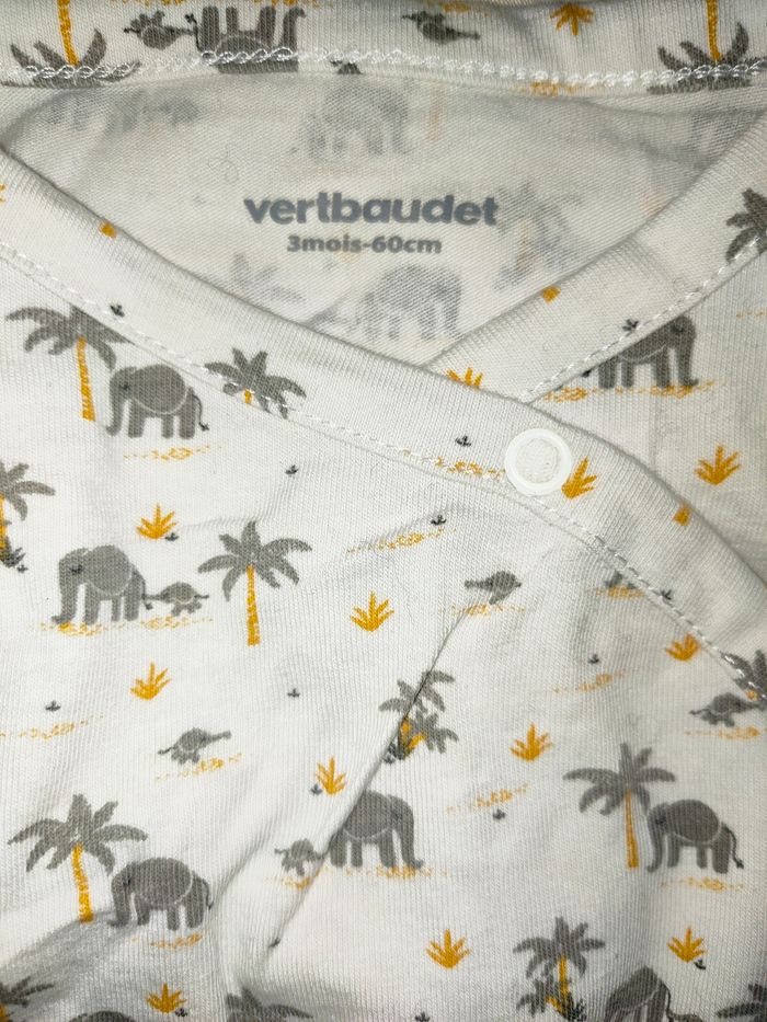 T-shirt manches longues Verbaudet éléphant - photo numéro 2