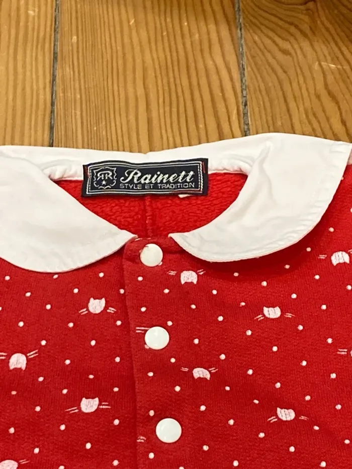 Pyjama fille 6 mois rouge - photo numéro 2