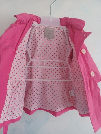 Manteau boutonnage devant ceinture doublure petit pois