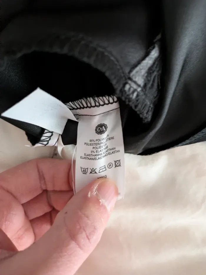 Veste Légère Noire Style Motard Clockhouse (C&A) - Taille 44 (L/XL) - photo numéro 5