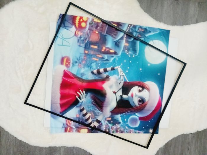 Decoration murale Impression sur toile tissus 70x70 neuf à encadrer - photo numéro 2