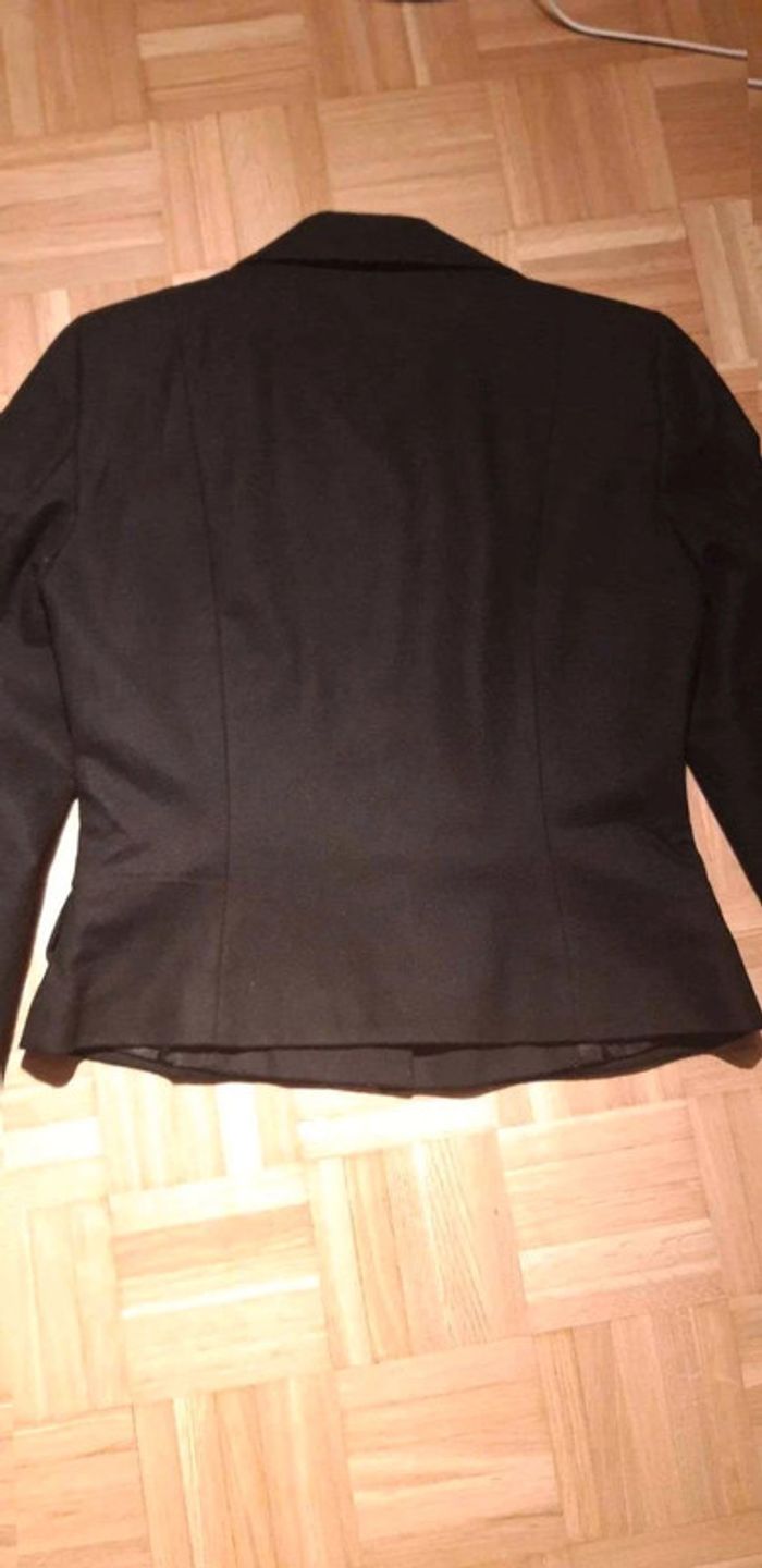 Veste noire tres chaude en laine T38 - photo numéro 6