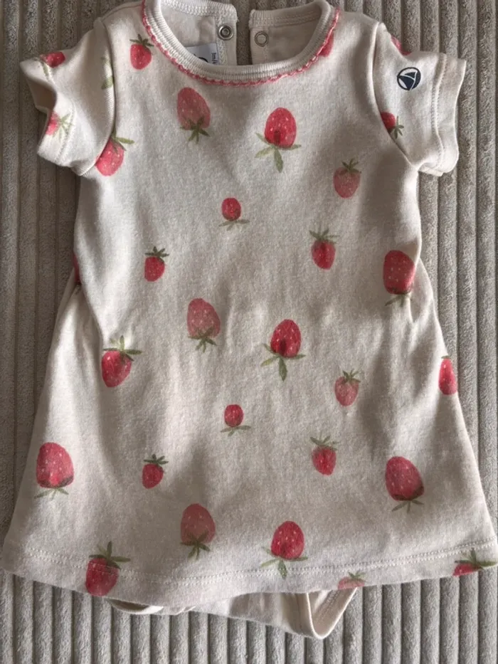 Robe body fraises petit bateau