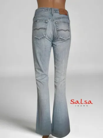 Jean vintage y2k SALSA ,coupe flare ,taille basse ,100 % coton