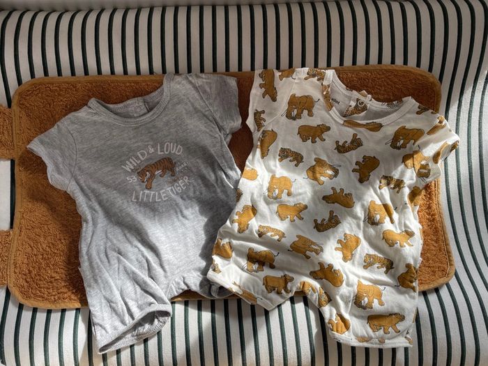 2 Body manches courtes taille naissance