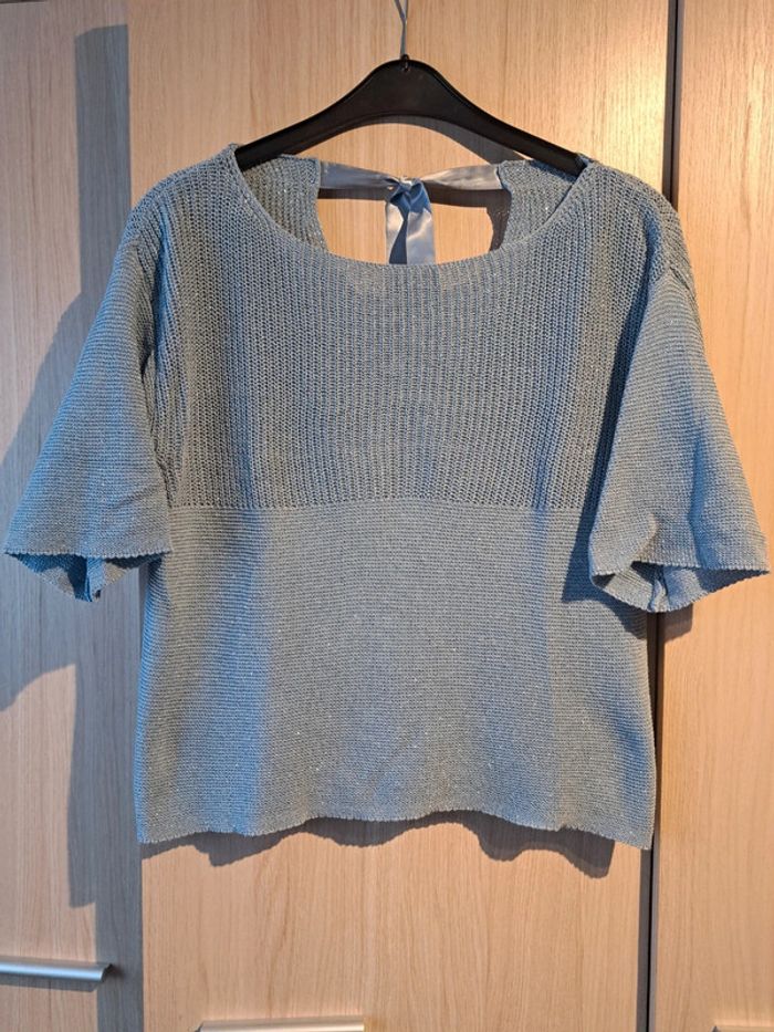 Pull Bleu scintillant (taille unique)