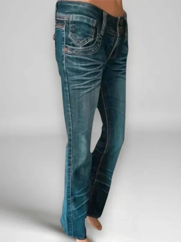 Jean vintage y2k Redseventy ,coupe flare style seventies ,taille basse ,elasthanne - photo numéro 3
