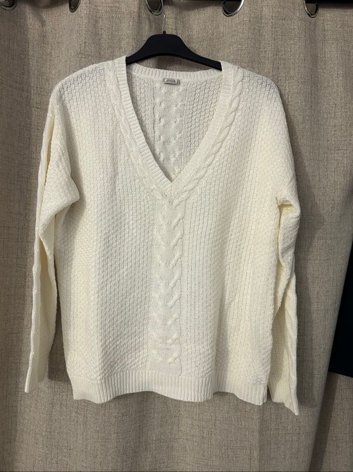 Pull Cole V blanc - photo numéro 6