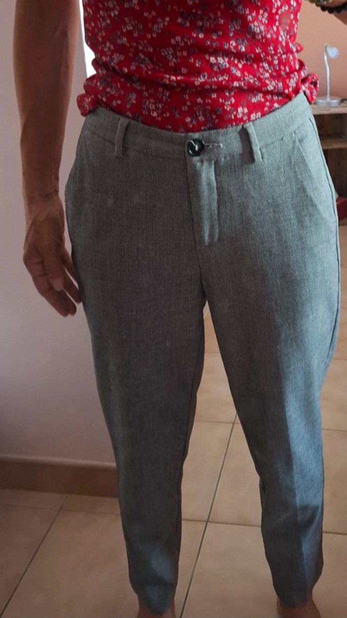 Pantalon gris habillé - Benetton - T. 34