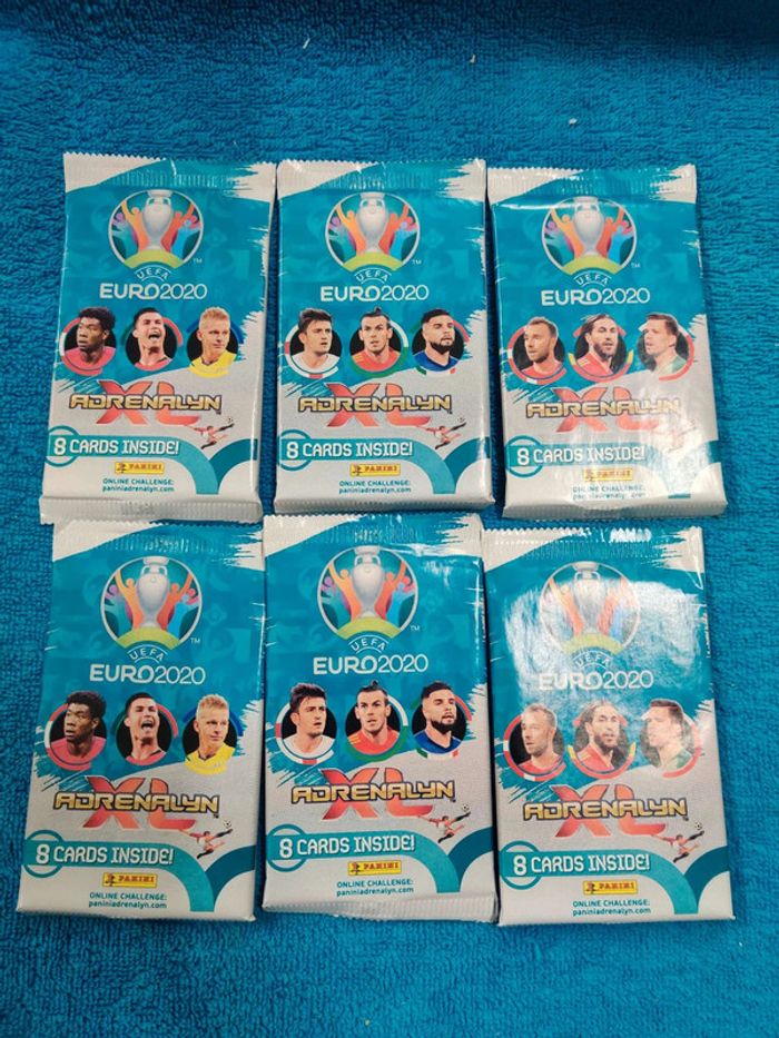 Lot de 6 boosters Panini Adrenalyn XL Euro 2020