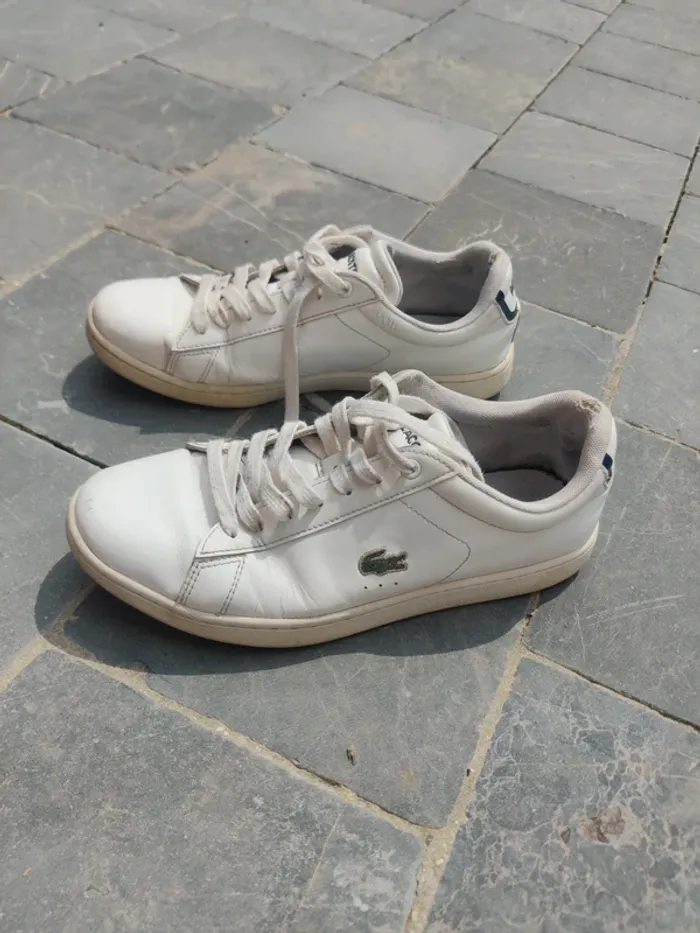 Baskets blanches Lacoste femme
