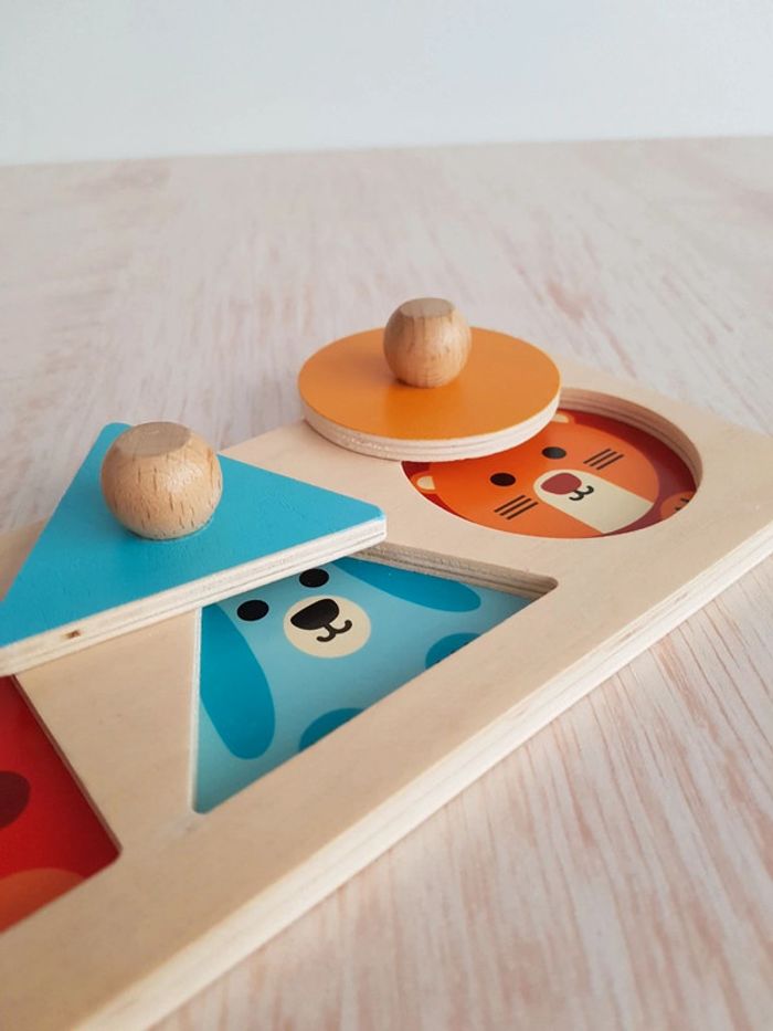 Puzzle trio Djeco et jeu disques à enfiler en bois - photo numéro 17