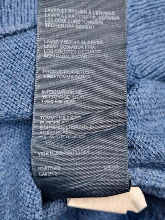 Pull col V Tommy Hilfiger bleu, M Hommes - photo numéro 8