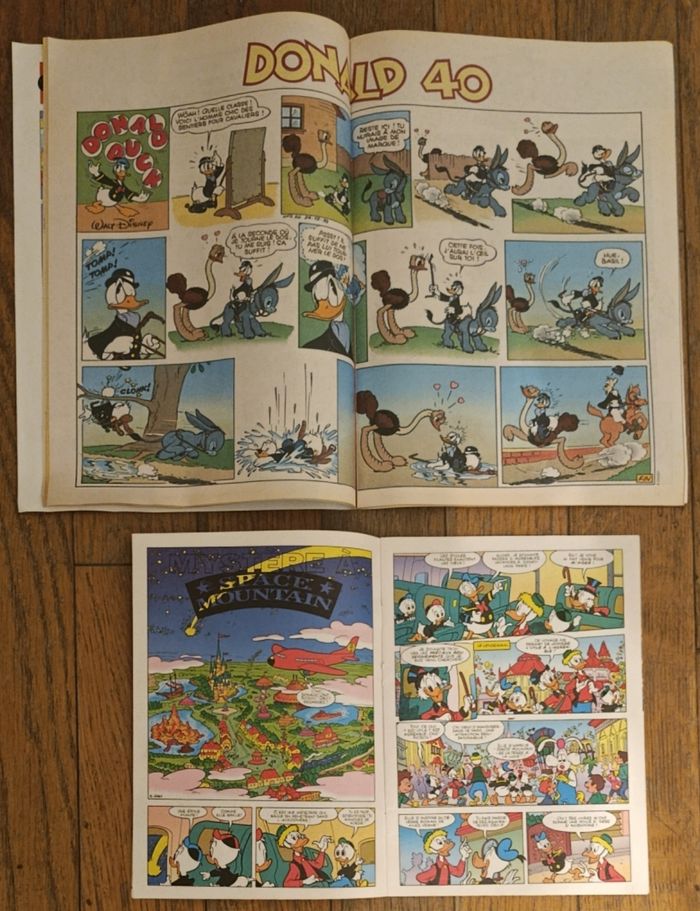 Ancien journal de Mickey avec mini livre space mountain N°2241 de 1995 vintage - photo numéro 3