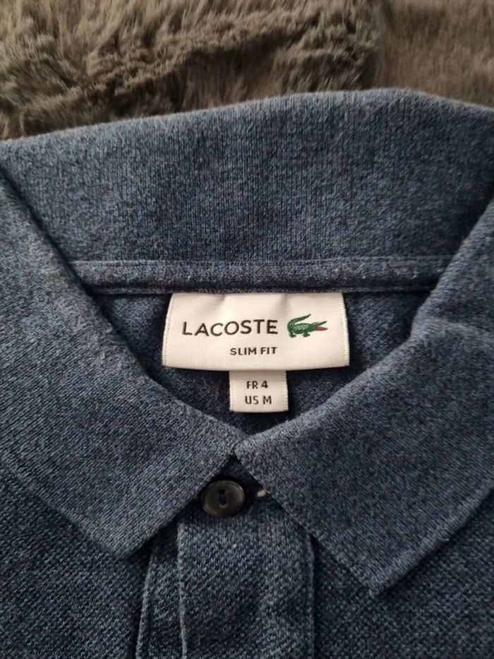 Polo Lacoste bleu gris – Taille M Homme - photo numéro 5