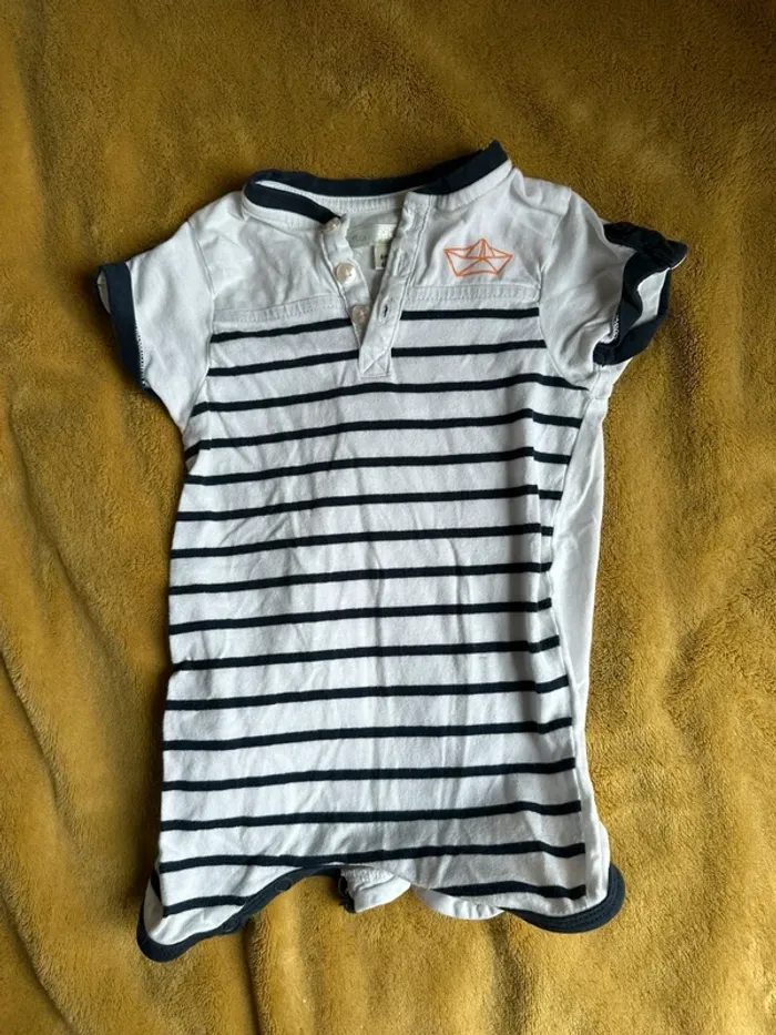 Lot de 6 combinaisons short divers marques taille 6 mois - photo numéro 7