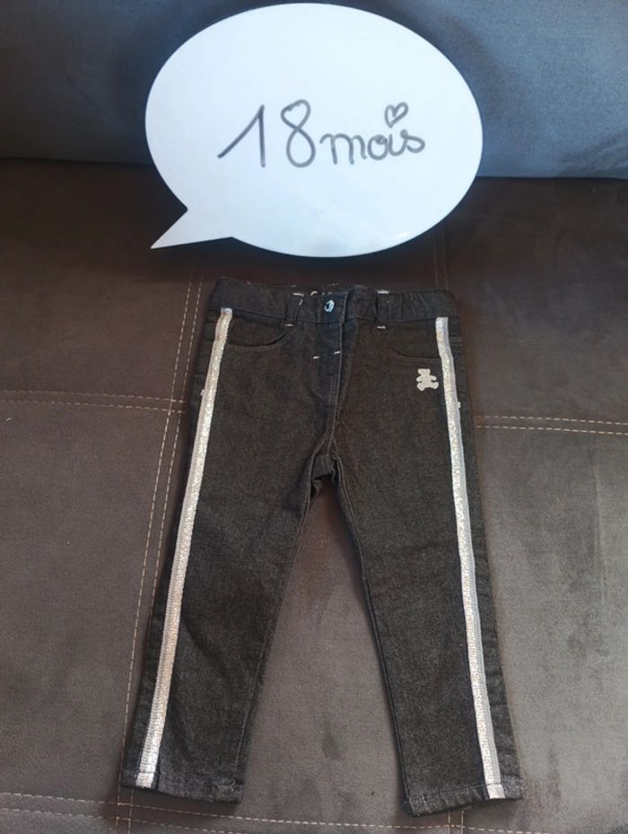 Pantalon style jeans Fille 18 mois Lulu castagnette denim