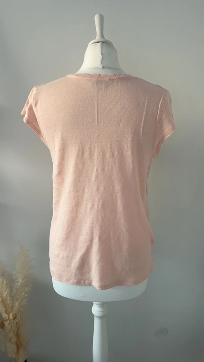 Blouse à volants lin et soie claudie pierlot L - photo numéro 4