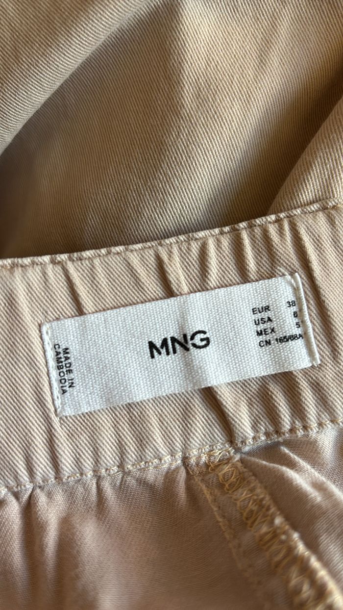 Pantalon droit beige Mango T38 - photo numéro 3