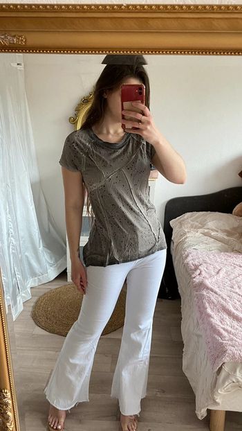 T shirt tacheté gris