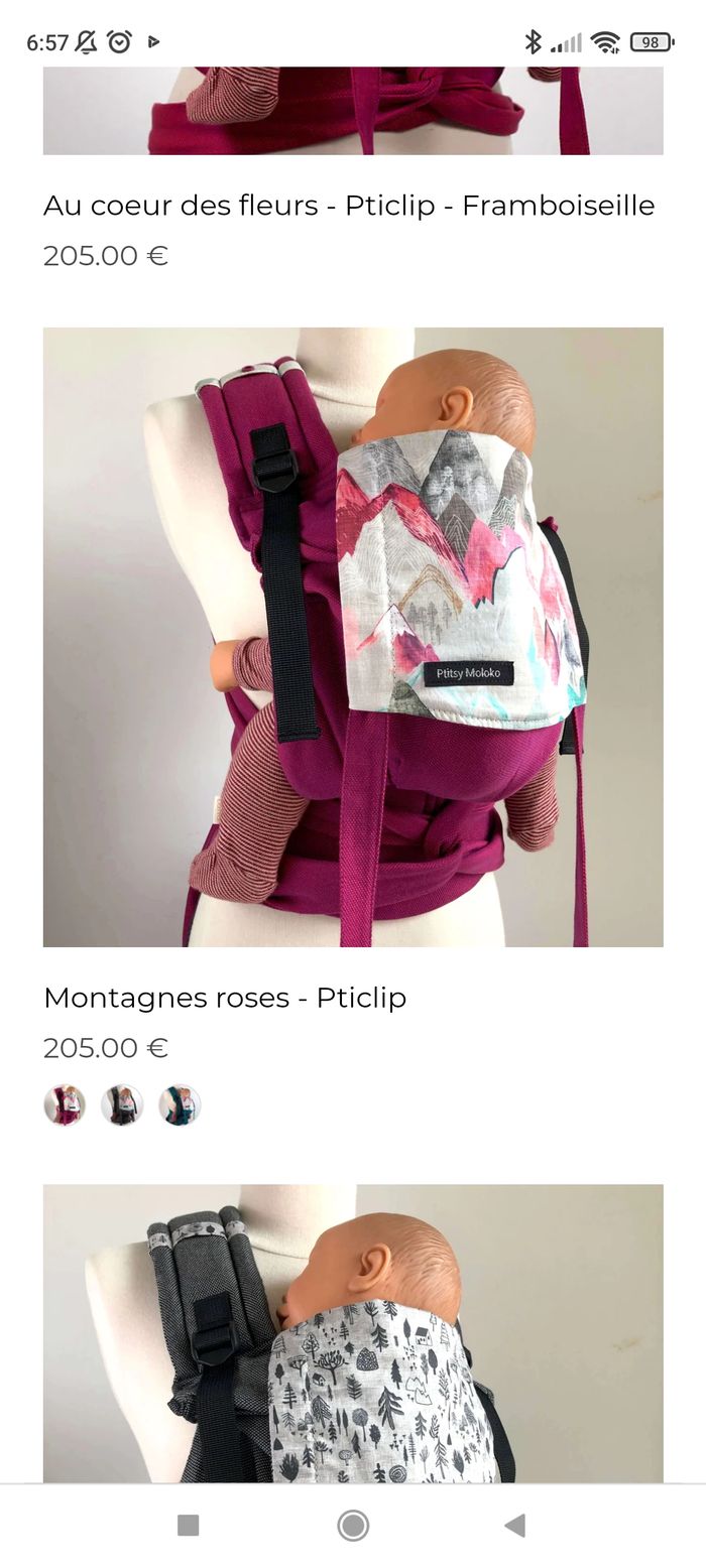 Porte bébé pitsy moloko pti clip - photo numéro 5