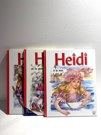3 livres, albums magnifiquement illustrés Heidi histoire pour filles ou garçons