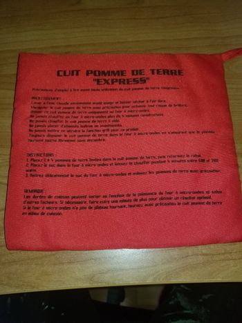 cuit pomme de terre express