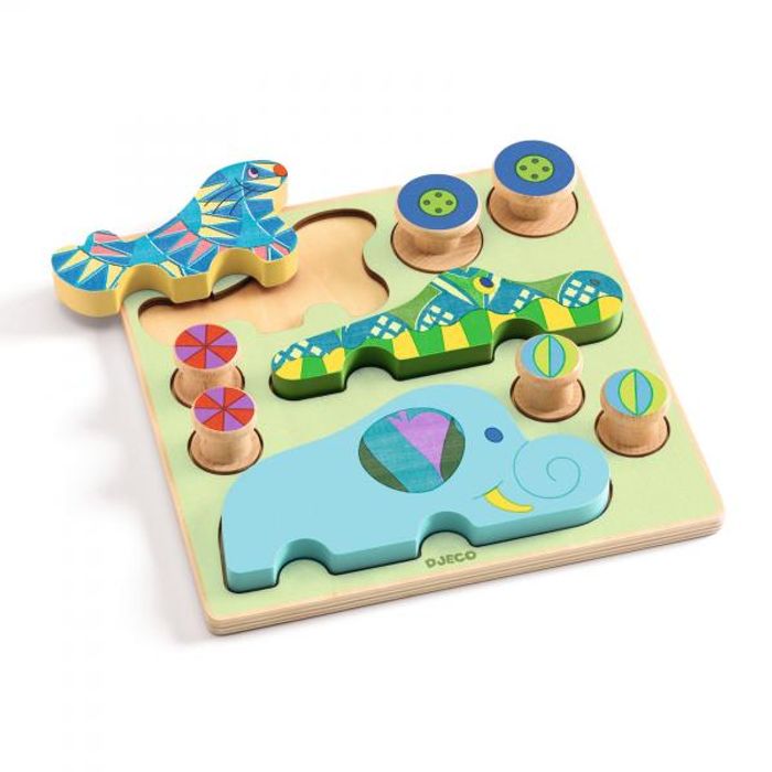 PUZZLE RELIEF : Puzz & Roll Bariolo - Djeco NEUF