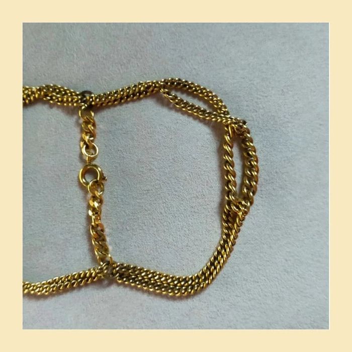 Bracelet vintage doré triple rangs - photo numéro 11