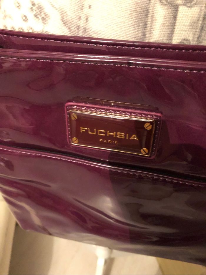 Sac bandoulière vernis Bordeaux - photo numéro 2