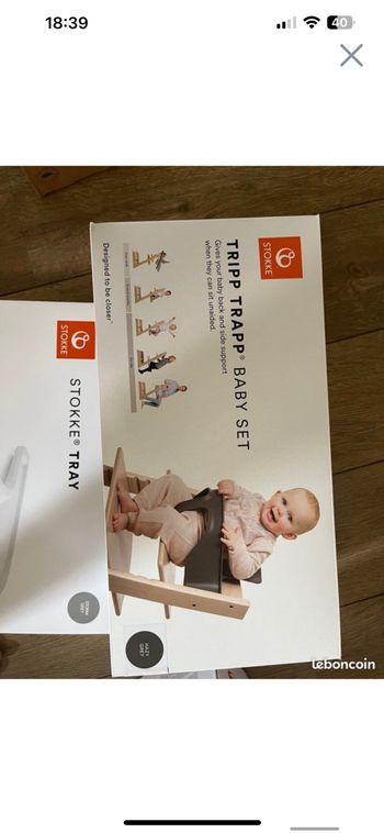Stokke newborn set Tripp trapp neuf Gray gris