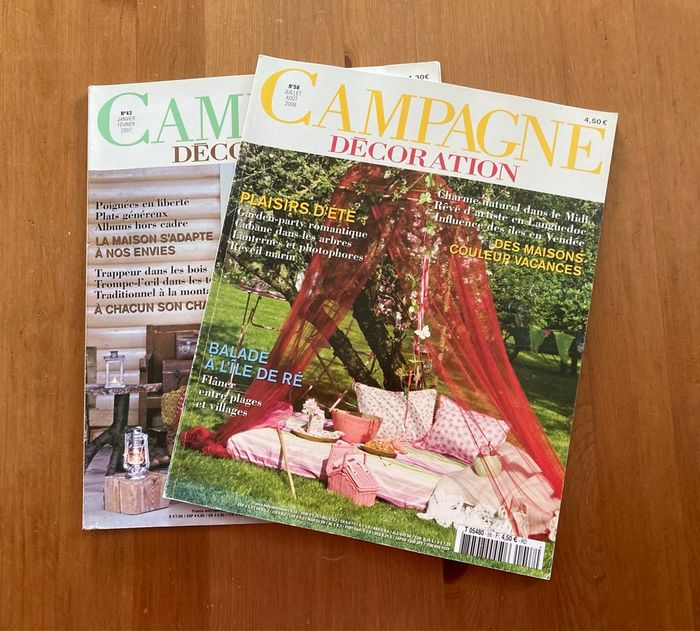 Lot 2 magazines Campagne décoration