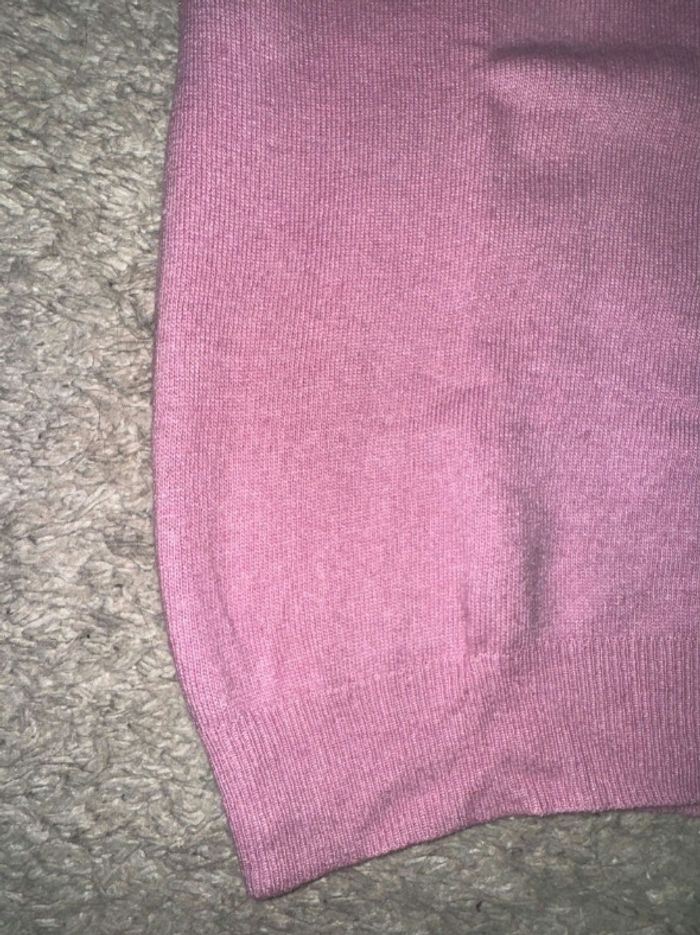 Pull à col roulé rose - photo numéro 4