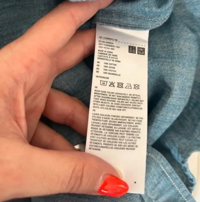 Inès de la Fressange by Uniqlo,  chemise en denim bleu Taille S./36. - photo numéro 5