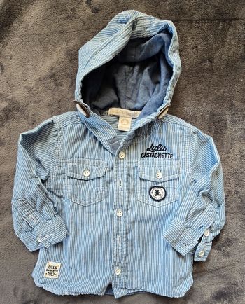 Chemise à manches longues et capuche Lulu 6 mois