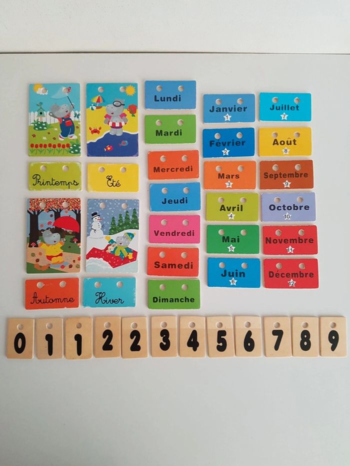 Coffret en bois date du jour hippopotame - photo numéro 4