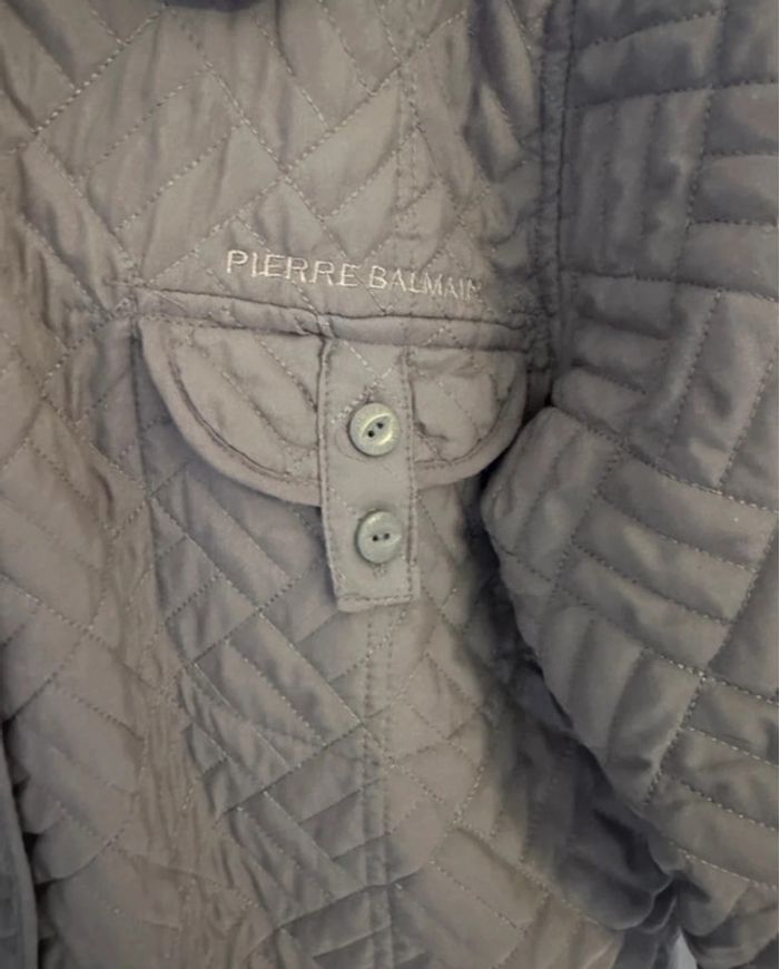 Veste matelassé pierre balmain vintage grise - photo numéro 4
