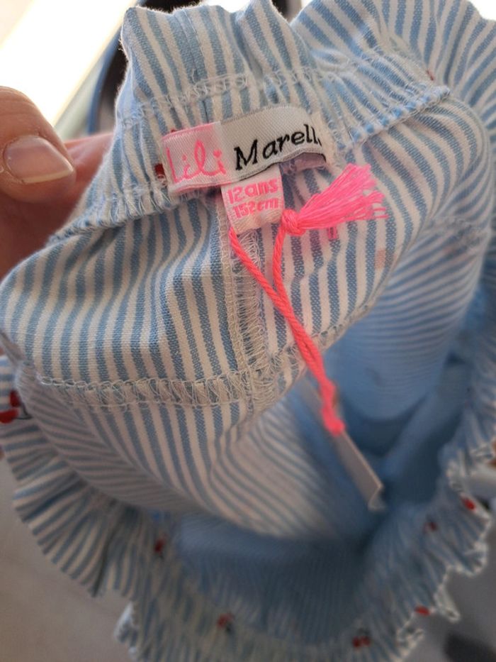 Jupe rayé blanc et bleu Lili Marelle - photo numéro 6