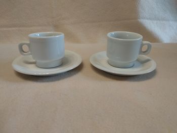 Duo Tasses à café avec sous tasses 