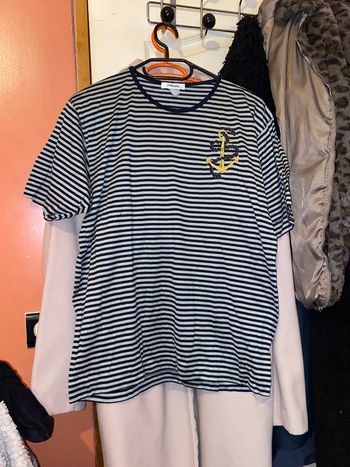 T shirt marinière avec encre