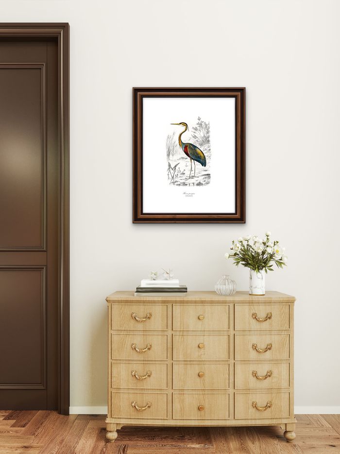 Affiche vintage Héron - photo numéro 4