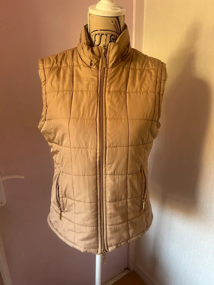 Veste matelassé sans manches femme beige taille 42