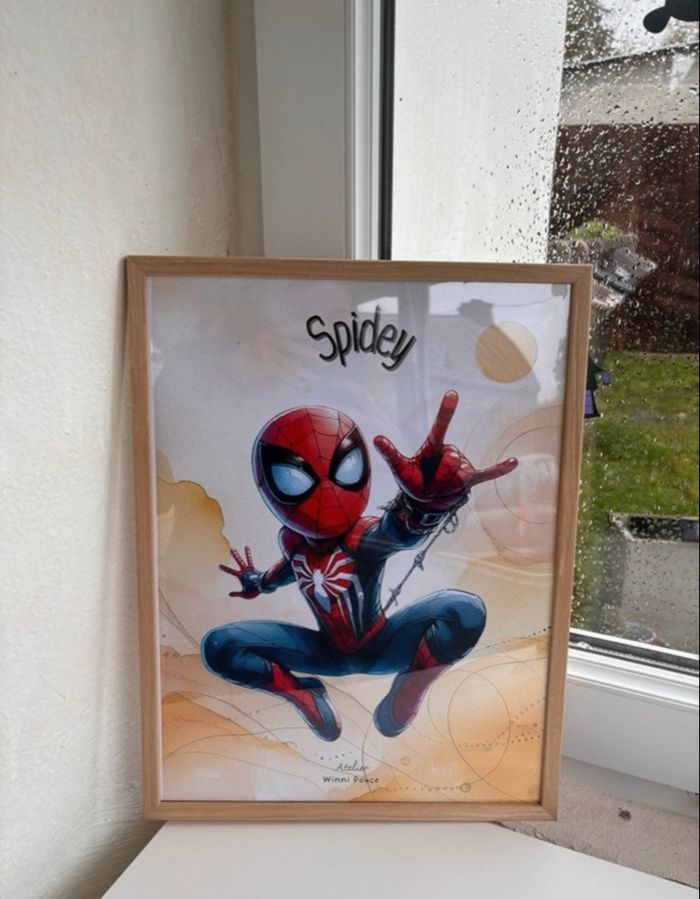 Cadre affiche Spidey format A3 - Spider Man - cadre inclus - pour enfant - photo numéro 2