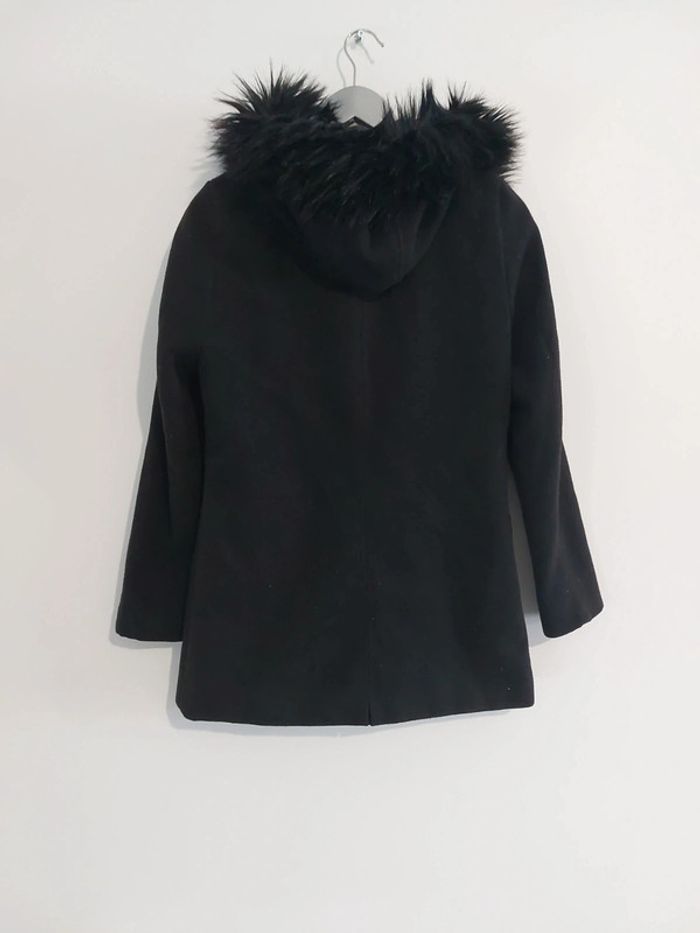 Manteau noir vintage à capuche - photo numéro 4