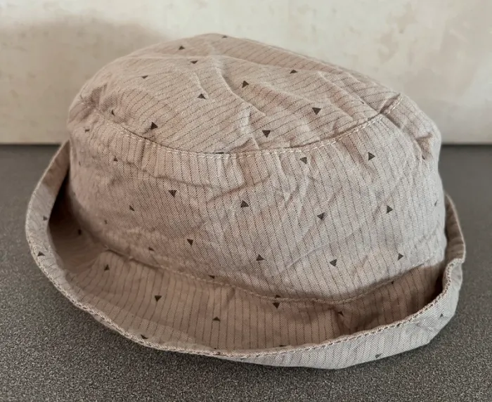 Bob chapeau beige rayé taille 12 mois - photo numéro 2