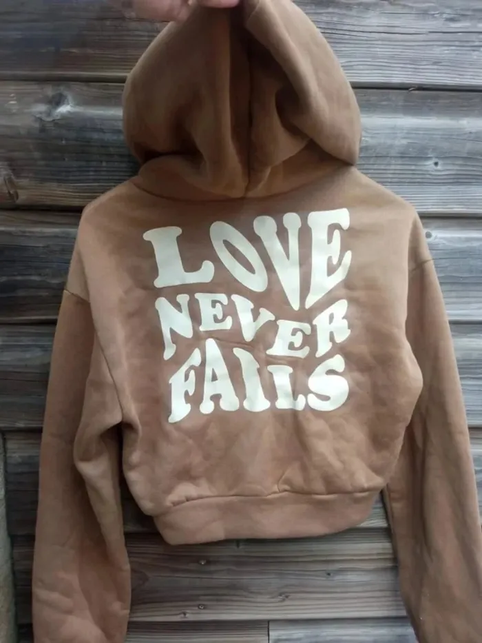 Veste manches longues à capuche marron Shein 34 XS - photo numéro 5